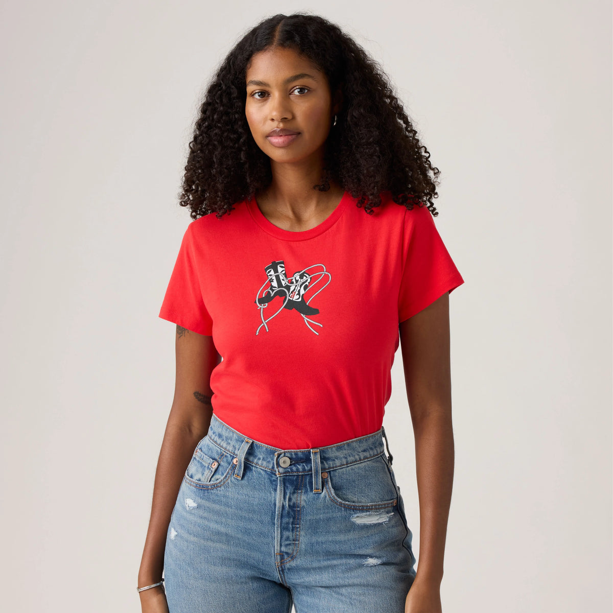 Graphic Logo Perfect T-Shirt - True Red - Red