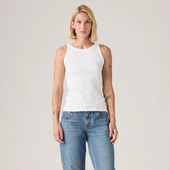 Essential Racer Tank Top - White