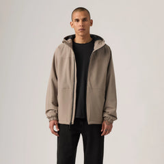 Lightweight Hooded City Jacket - Timber Green - Tan