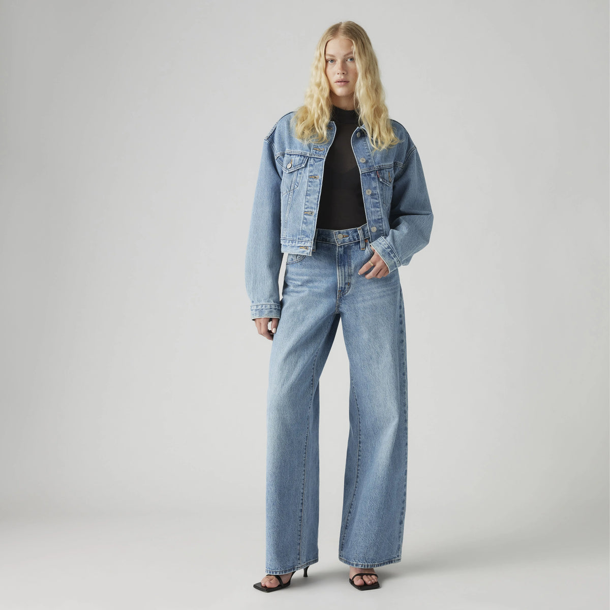 XL Baggy Straight Women's Jeans - Thanks Friend - Medium Wash