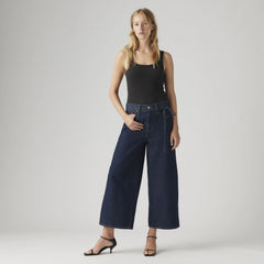 XL Culotte Women's Jeans - Shaded View - Dark Wash