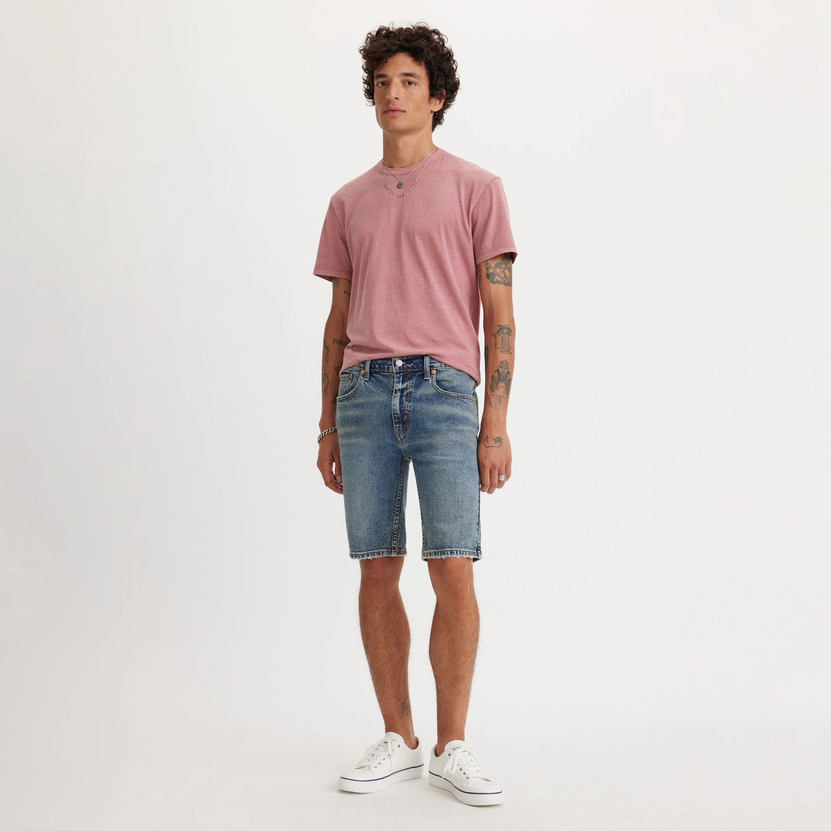 412 Slim Fit 9" Men's Shorts - Automatic Rizz - Medium Wash