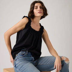 Meg Cotton Blouse - Anthracite Night - Black