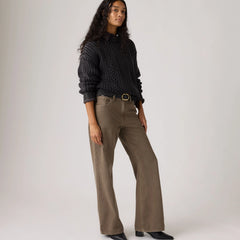 Leilah Cable Crewneck Sweater - Washed Anthracite Ni - Black