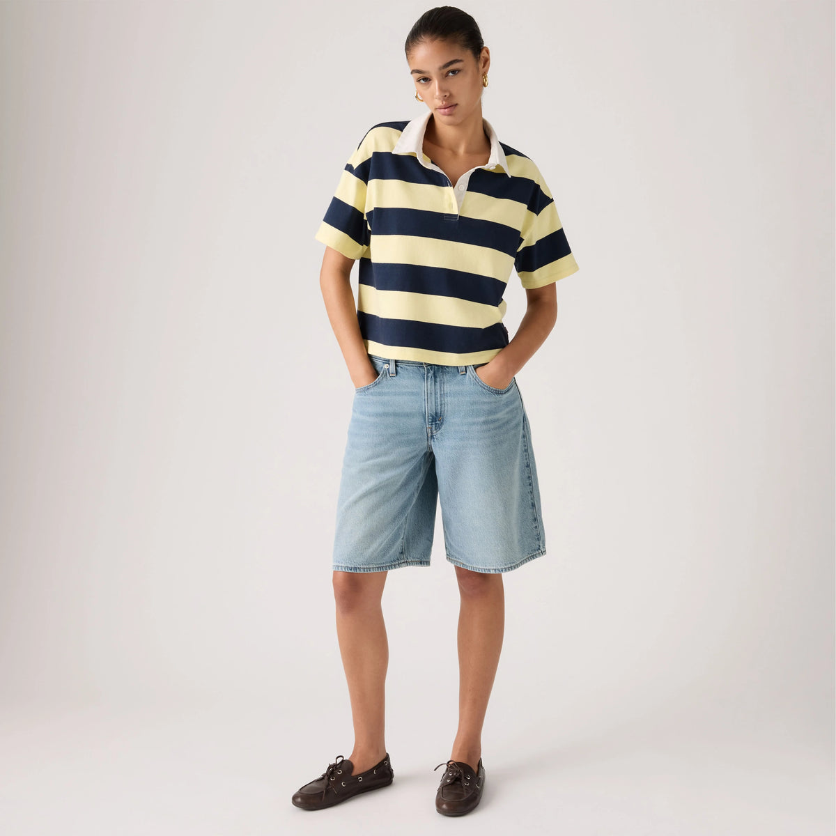 Baggy Dad Lightweight Jorts - We Did It Short - Medium Wash