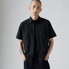 Short-Sleeve Classic One Pocket Standard Fit Shirt - Jet Black - Black