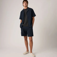 XX Chino Authentic Relaxed Seersucker 8" Men's Shorts - Cadiz Plaid Navy Plaid Seersucker - Blue
