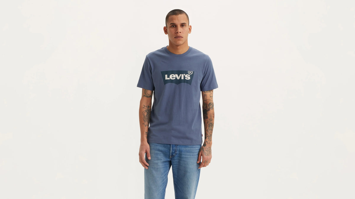 Standard Fit Classic Graphic T-Shirt - Vintage Indigo - Blue