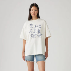 Graphic Logo Short Stack T-Shirt - Sugar Swizzle - White