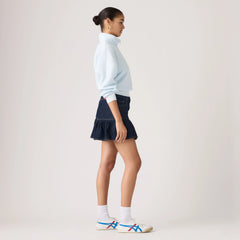 Flounce Mini Lightweight Skirt - Reign Of The Rinse - Dark Wash