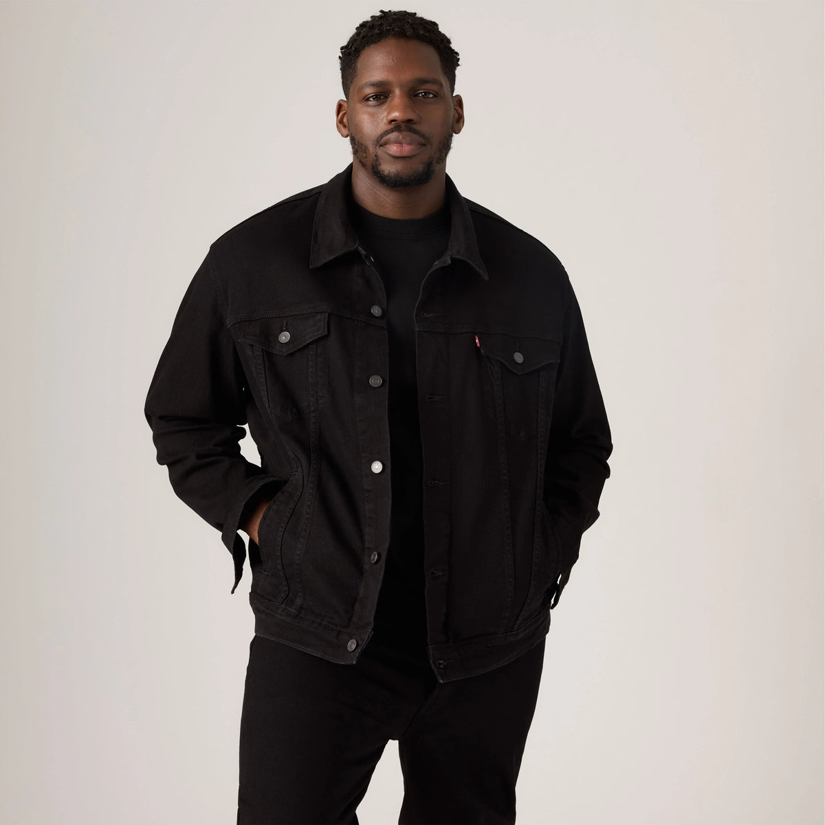 Trucker Jacket (Big) - Last Nite - Black