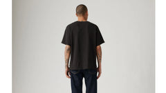 Relaxed Fit Embroidered Badge Vintage Graphic T-Shirt - Badge Caviar - Black