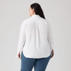 Darlene Shirt (Plus Size) - Bright White - White