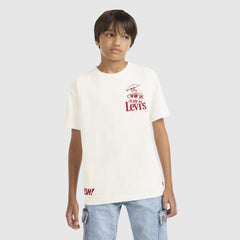 Short Sleeve Burger and Fries Graphic Tee Big Boys 8-20 - Levi's Egret - White