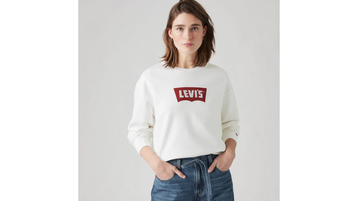 Graphic Iconic Heritage Crewneck Sweatshirt - Vintage White
