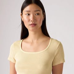 Garment Dye Essential Square Neck T-Shirt - Garment Dye - Yellow