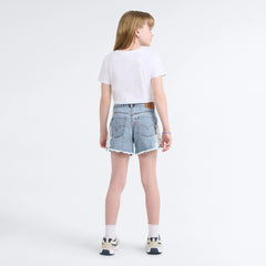 Printed A Line Denim Short Big Girls 7-16 - This and That  - Light Wash