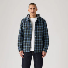 Francisco Sherpa Flannel Jacket - Beau Plaid - Blue