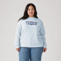 Graphic Logo Everyday Sweatshirt (Plus Size) - Plus Crew Bandana Fi - Blue
