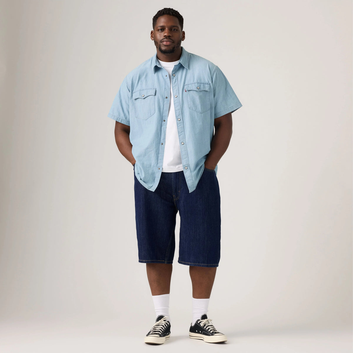 469 Loose 12" Men's Shorts (Big & Tall) - Lazy Short - Dark Wash