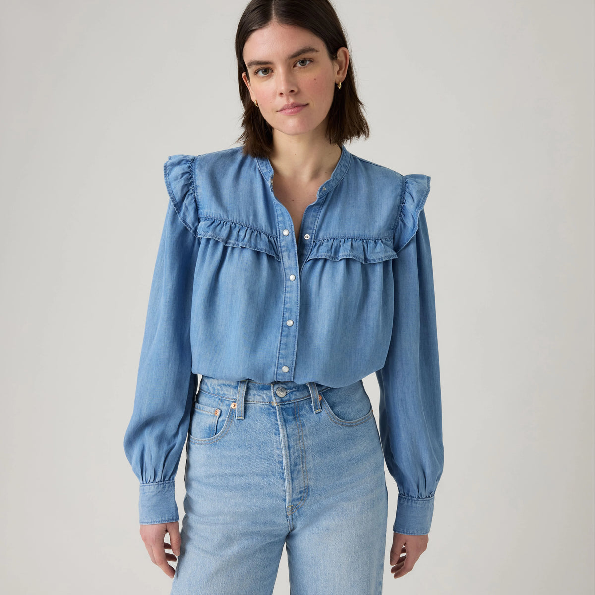 Gianna Long-Sleeve Blouse - Take It Again - Medium Wash