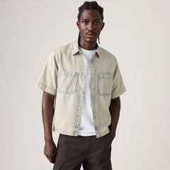Short-Sleeve Mechanic Boxy Shirt - Early Rise - Medium Wash