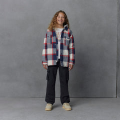 Sherpa Lined Shacket Big Boys 8-20 - Dress Blues - Blue