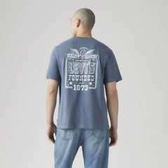 Relaxed Fit Short Sleeve Graphic T-Shirt - Vintage Indigo - Blue