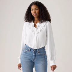 Jane Eyelet Blouse - Bright White