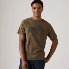 Relaxed Fit Short-Sleeve Graphic T-Shirt - Red Tab Alumni Rain Drum - Brown