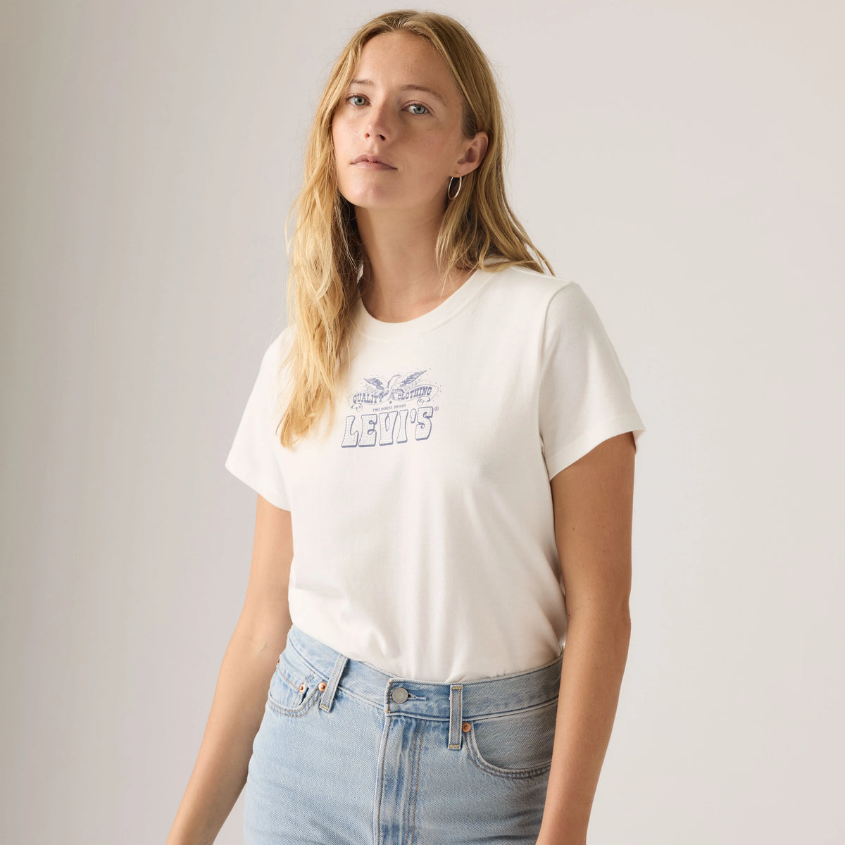 Graphic Logo Favorite Short Sleeve Tee - Rhinestone Eagle Poster Reiissue Sugar Swizzle - White