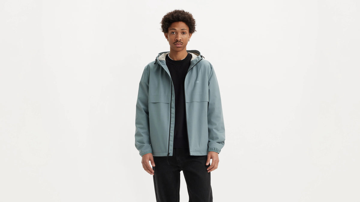 Hooded Rain Windbreaker Jacket - Trooper - Green