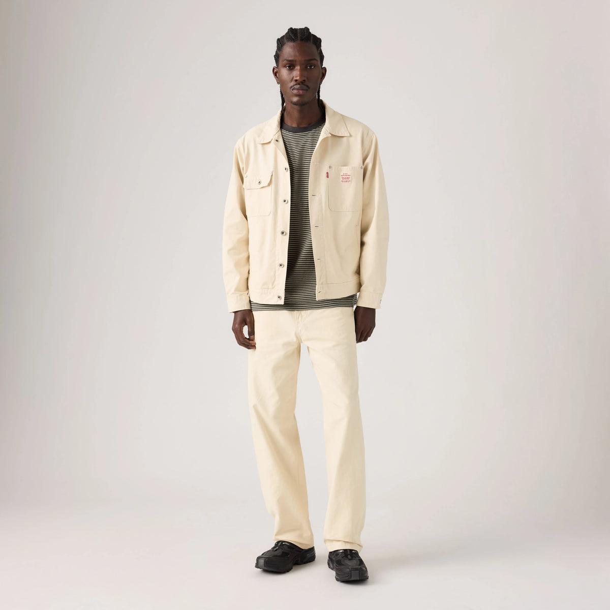 568™ Loose Straight Carpenter Lightweight Men's Pants - Undyed Ecru Greige - White