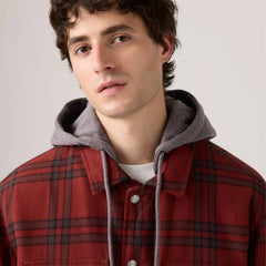 Francisco Sherpa Flannel Jacket - Colt Plaid Russet Bracken - Brown