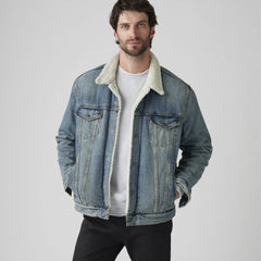 Type III Sherpa Trucker Jacket - Mustard - Medium Wash