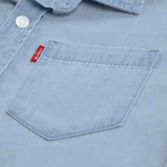 Short Sleeve Woven Shirt Toddler 2T-4T - Avalon - Light Wash