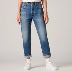 501® Original Cropped Selvedge Women's Jeans - After Four - Medium Wash