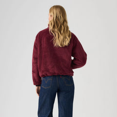 Gemma Sherpa Quarter-Zip Pullover - Tawny Port - Purple