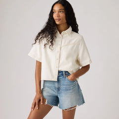 Logan Short-Sleeve Denim Shirt - Truth Slip - White
