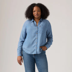 Darlene Shirt (Plus Size) - Take It Again - Medium Wash