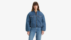 '90s Padded Trucker Jacket - Plushy - Medium Wash