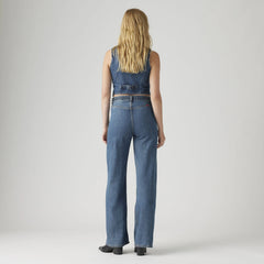 Ribcage Wide Leg Braided Women's Jeans - Big Yikes - Dark Wash