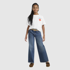 Short Sleeve Levis Floral Oversized Graphic Tee Big Girls 7-16 - Bright White