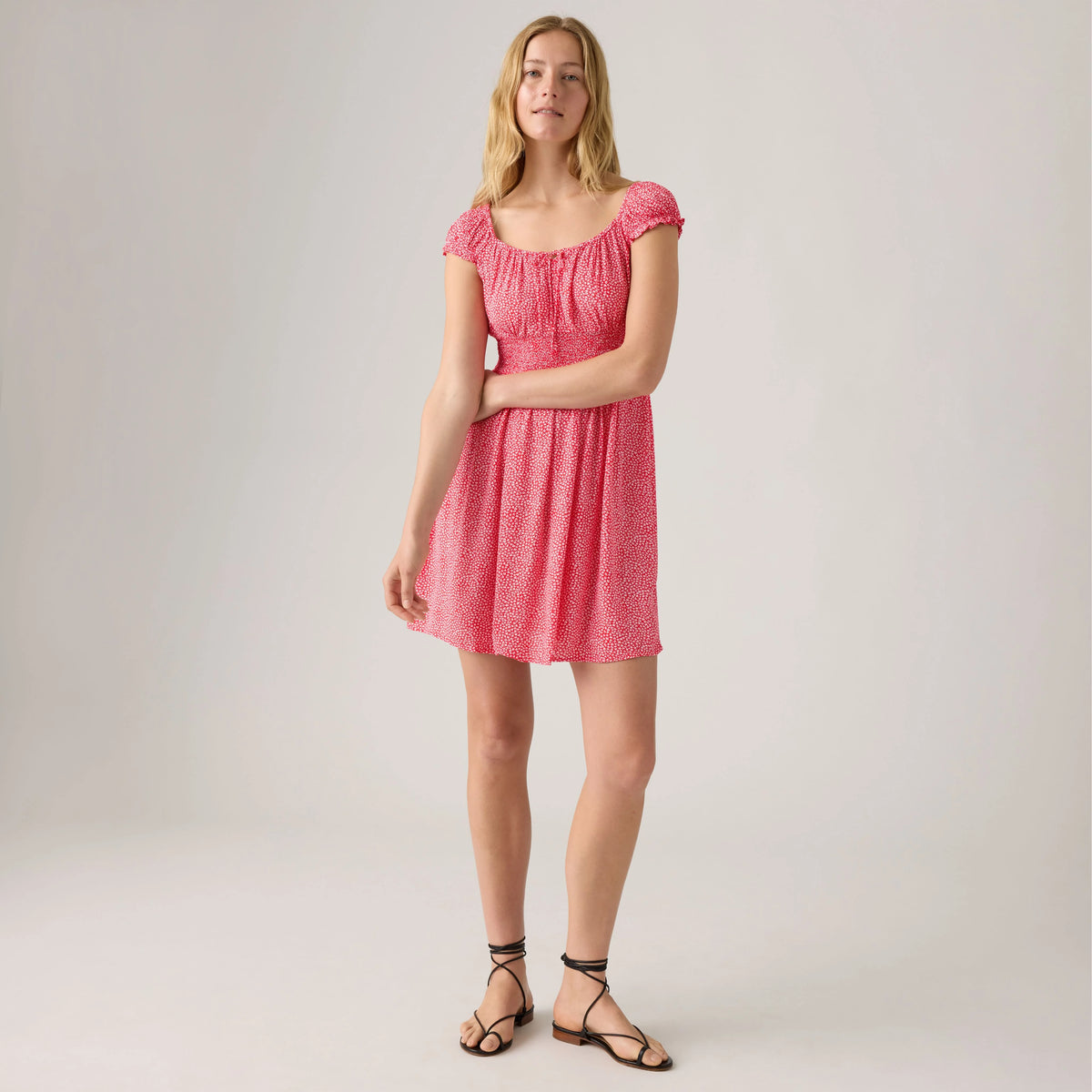 Yara Crepe Dress - Rita Floral - Orange