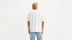Relaxed Fit Vintage Batwing Graphic T-Shirt - Vintage Indigo - White