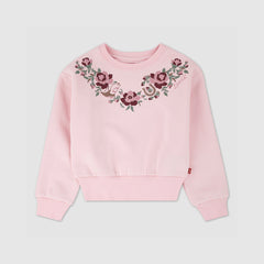 Western Crew Sweatshirt Little Girls 4-6x - Crystsal Rose - Pink