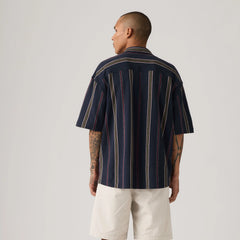 Short-Sleeve Dawson Shirt - Henderson Stripe Navy - Blue