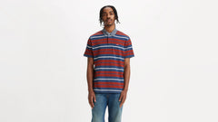 Classic Short-Sleeve Rugby Shirt - Quinton Stripe Sargasso Sea - Multi-Color