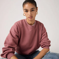 Vintage Garment Dye Boxy Sweatshirt - Garment Dye Crushed - Pink