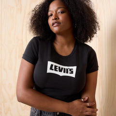 Graphic Logo Essential Sporty Ringer Tee - Black